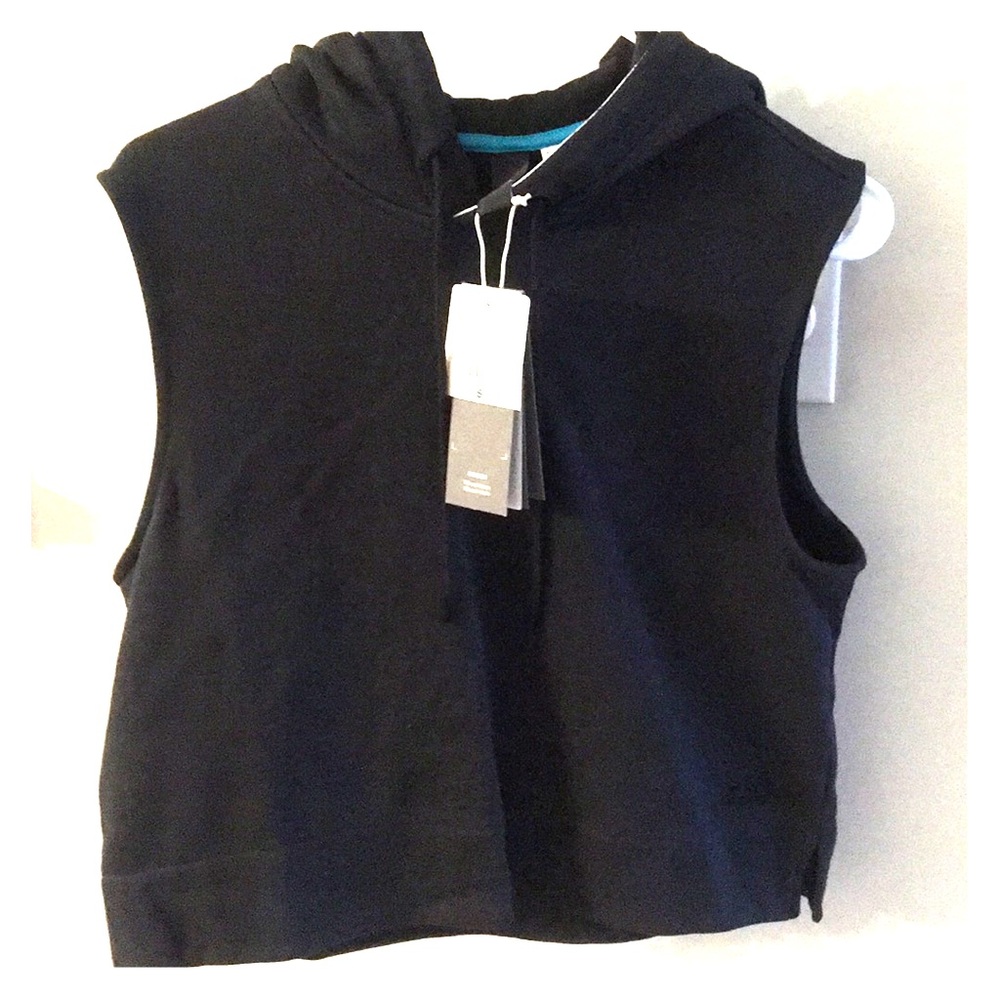 Adidas striped hoodie muscle top